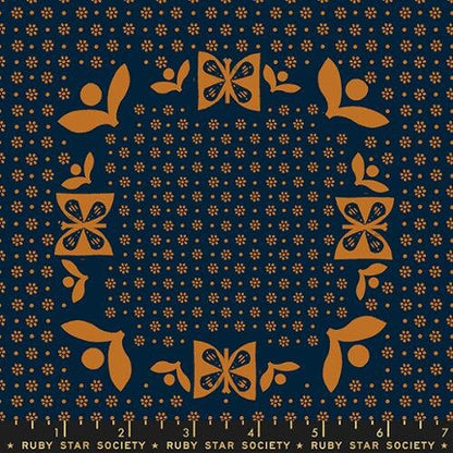 Sugar Maple "Tablecloth" in Navy by Ruby Star Society Fabric