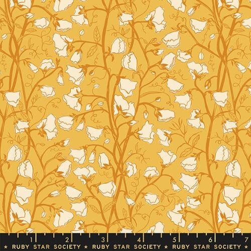 Verbena "Sweet Peas" in Butter by Ruby Star Society Fabric