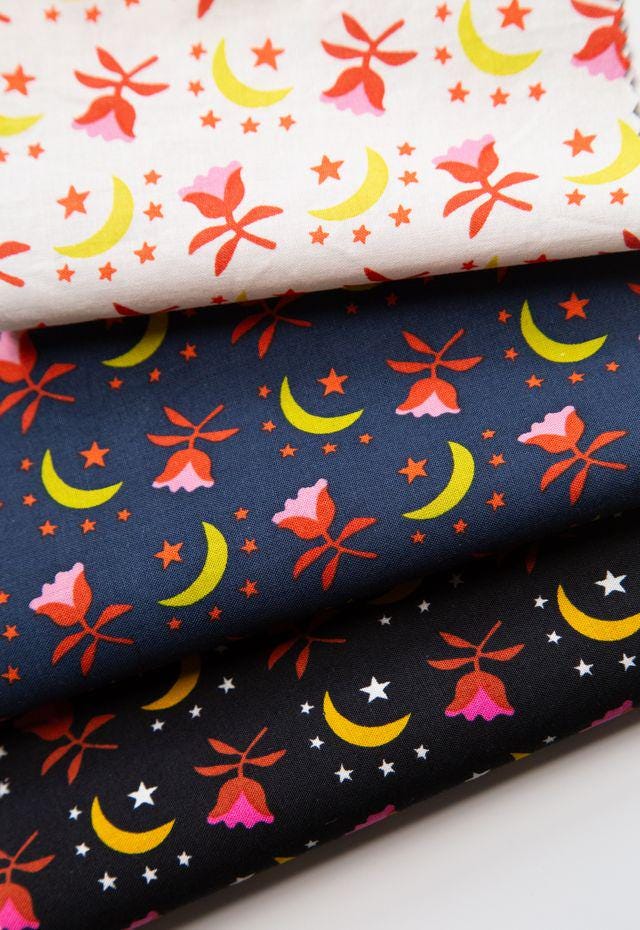 Catnap “Moonflower” in Smoke by Ruby Star Society Fabric
