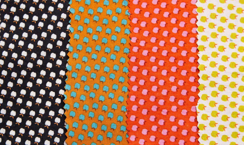 Catnap “Apples” in Caramel by Ruby Star Society Fabric