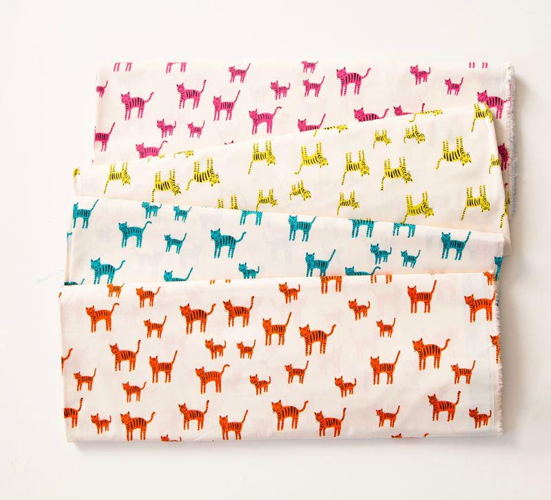Catnap “Tiger Stripes” in Orange by Ruby Star Society Fabric