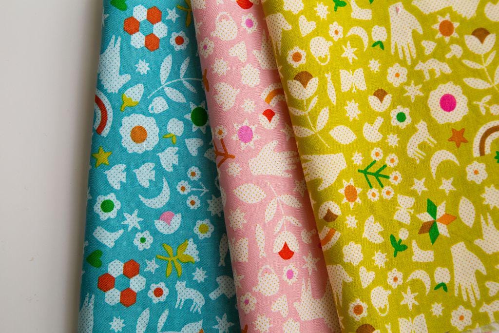 Catnap “Little Luck” in Pistachio by Ruby Star Society Fabric