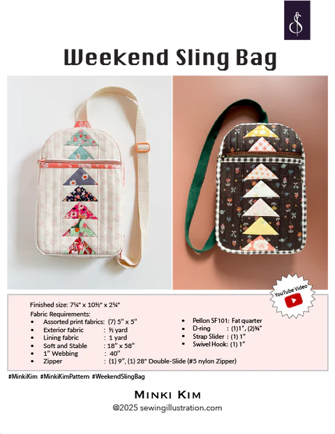 Weekend Sling Paper Pattern by Minki Kim