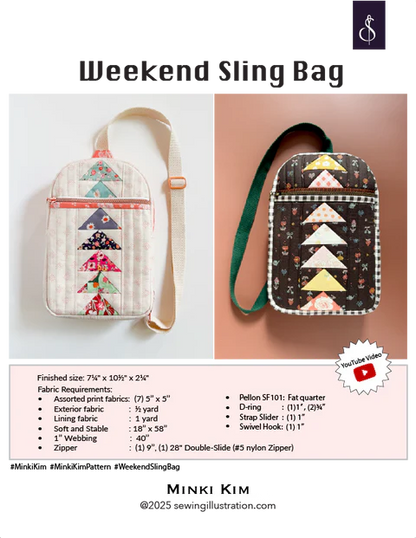 Weekend Sling Paper Pattern by Minki Kim