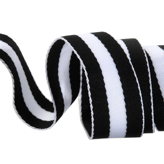 1.5" Nylon Webbing in Black and White by Tula Pink