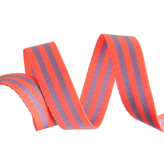1" Nylon Webbing in Satisfying Peach Berry by Tula Pink